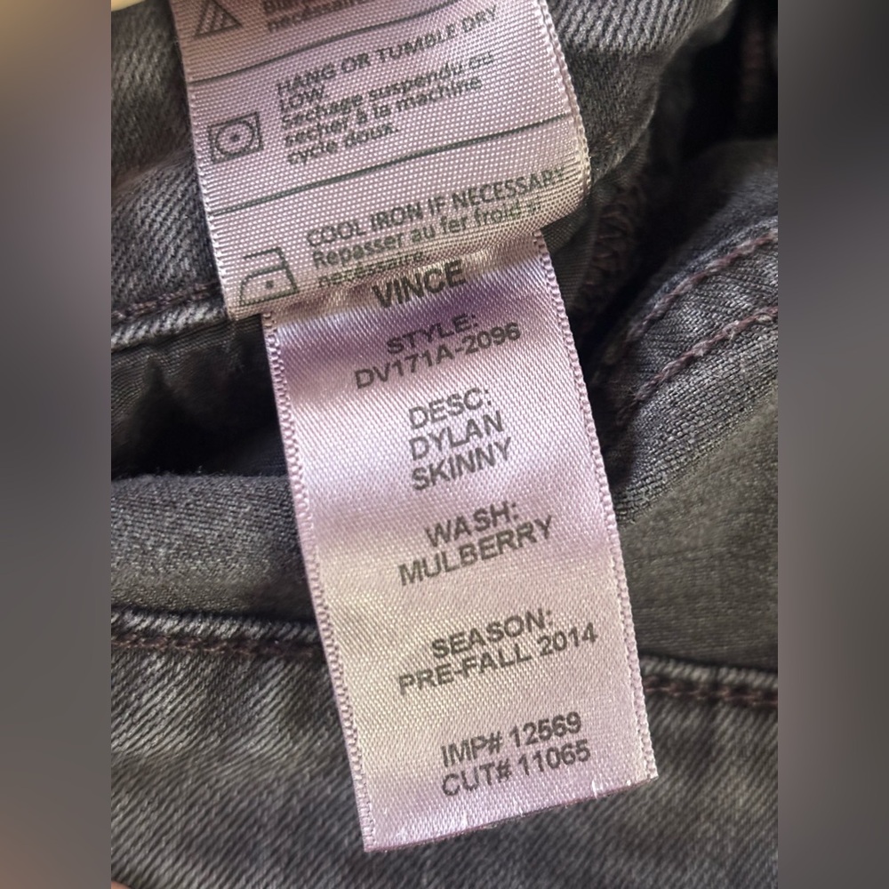 Vince Dylan Skinny Wine Red Jeans Size:27 , Womens - Picture 10 of 16